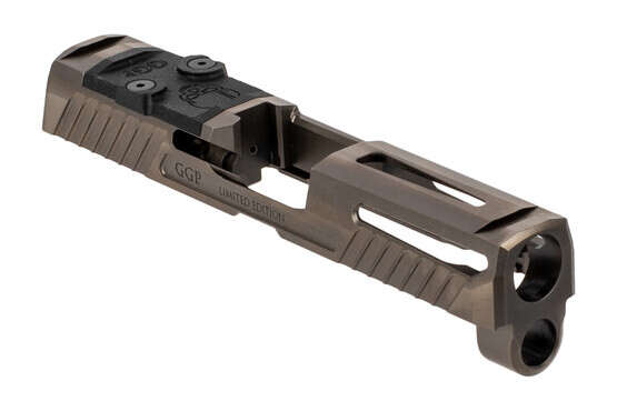 Grey Ghost Precision V1 slide for the SIG Sauer P320 Compacy features a slick grey finish.